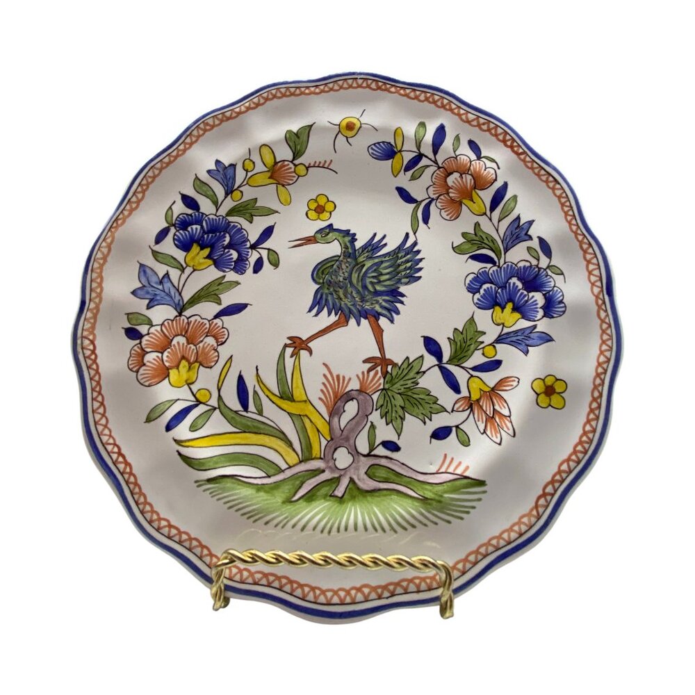 French Faience Wall Plate